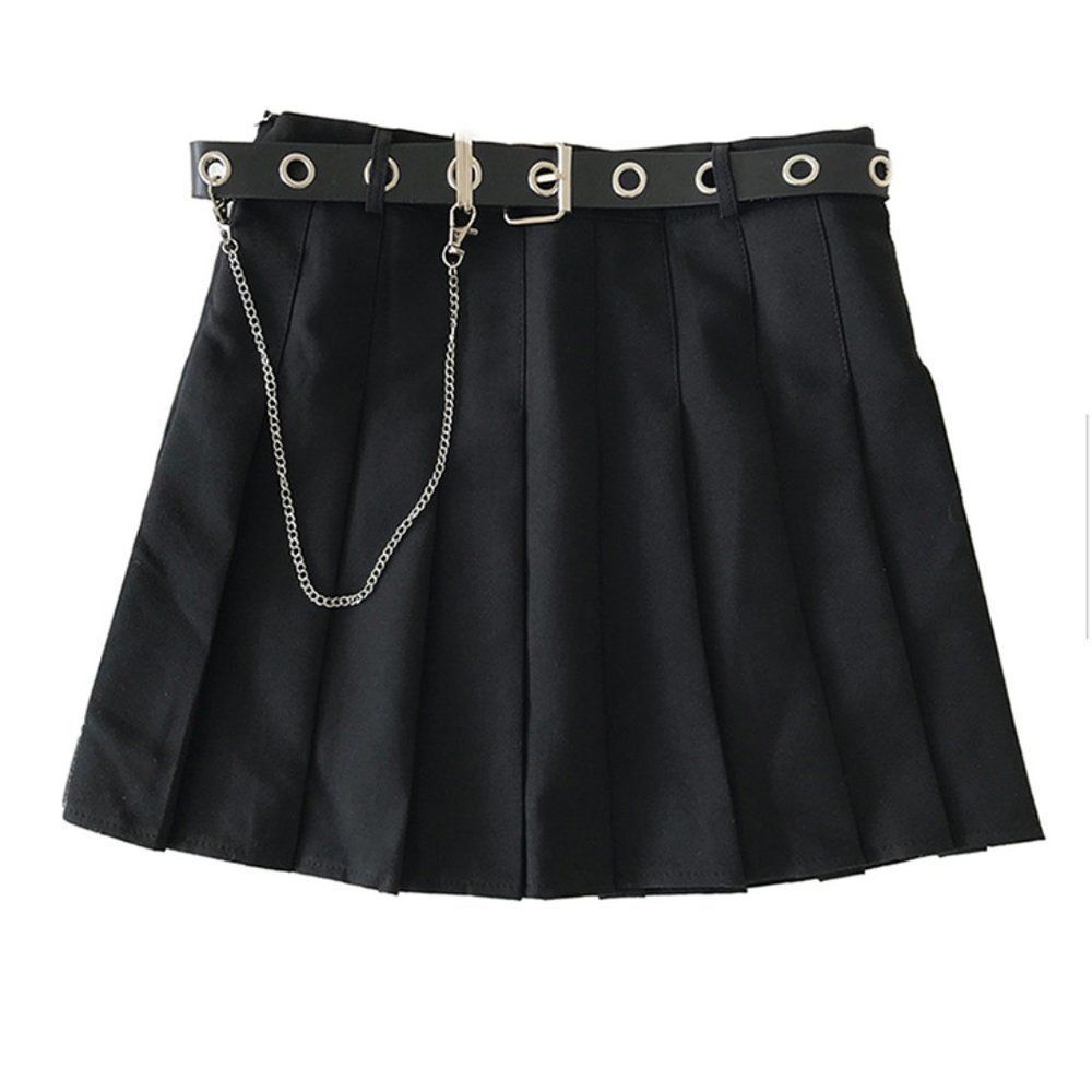 Black Pleated Mini Skirt | Japan Harajuku School - Picture 5 of 5